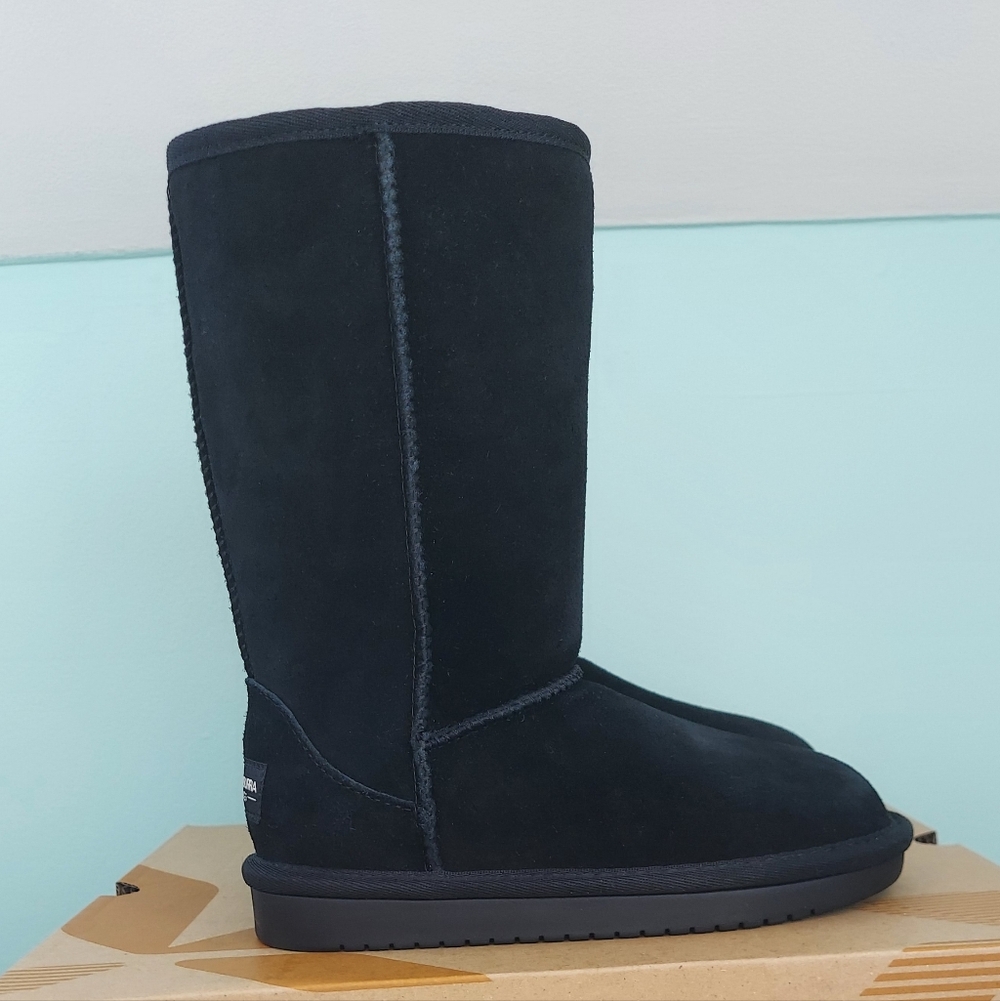 Koolaburra by UGG Koola Tall Little Girls Size 13 Black Suede Boots NWT Preppy